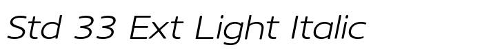 Core Sans NR Std 33 Ext Light Italic