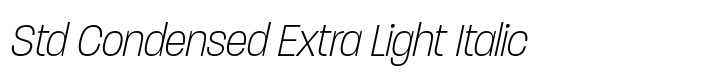 Paralucent Std Condensed Extra Light Italic