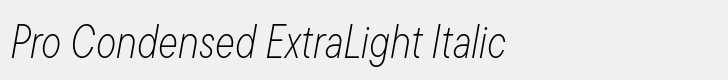 TT Commons Pro Pro Condensed ExtraLight Italic