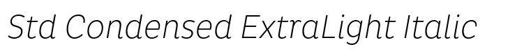 Pluto Std Condensed ExtraLight Italic