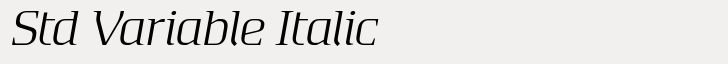Absentia Serif Std Variable Italic