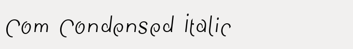 Sinah Sans Com Condensed Italic