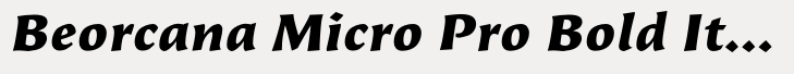 Beorcana Pro Beorcana Micro Pro Bold Italic