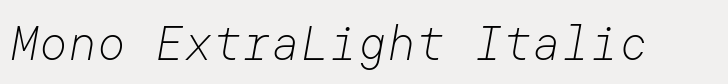 TT Commons Pro Mono ExtraLight Italic