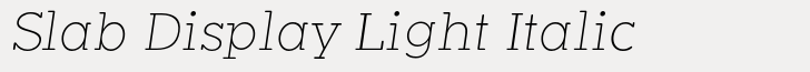 Okojo Pro Slab Display Light Italic