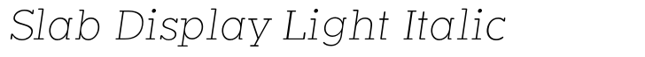 Okojo Pro Slab Display Light Italic