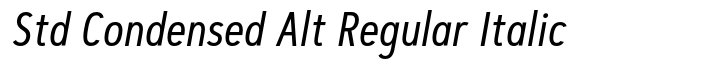 Artegra Sans Std Condensed Alt Regular Italic
