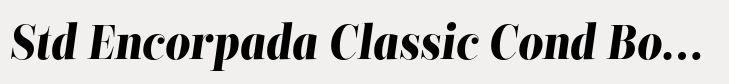 Encorpada Classic Condensed Std Encorpada Classic Cond Bold Italic