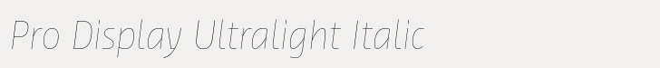 LFT Iro Sans Pro Display Ultralight Italic
