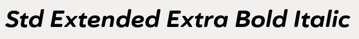Haboro Soft Std Extended Extra Bold Italic