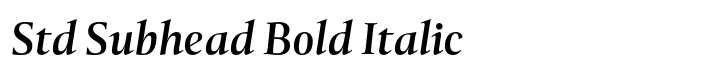 Xaloc Std Subhead Bold Italic