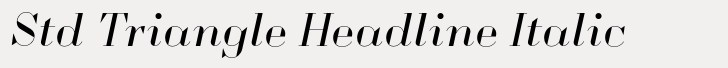 Quair Std Triangle Headline Italic