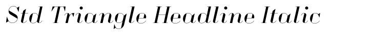 Quair Std Triangle Headline Italic
