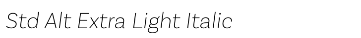 Basic Sans Std Alt Extra Light Italic