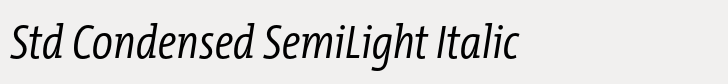 TheMix Std Condensed SemiLight Italic