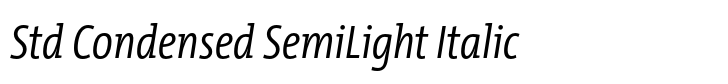 TheMix Std Condensed SemiLight Italic