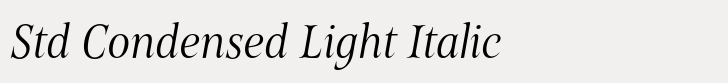 Belda Std Condensed Light Italic