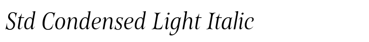 Belda Std Condensed Light Italic