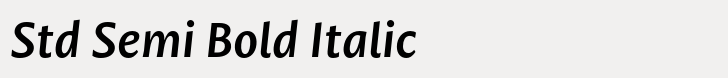 Mastro Sans Std Semi Bold Italic
