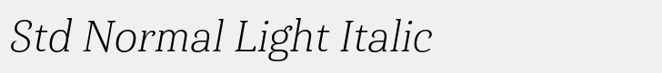 Haboro Serif Std Normal Light Italic