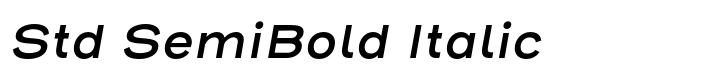 Henderson Sans Std SemiBold Italic