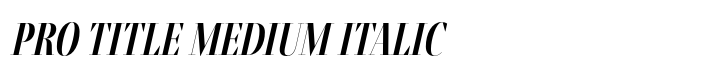 Fino Pro Title Medium Italic