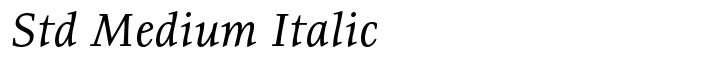 ITC Resavska Std Medium Italic