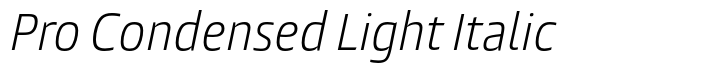 Burlingame Pro Condensed Light Italic