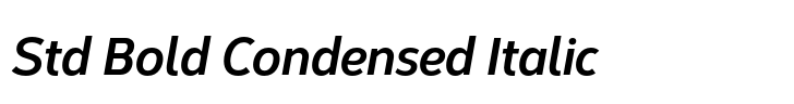 Corbert Condensed Std Bold Condensed Italic