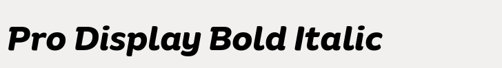 Binate Pro Display Bold Italic