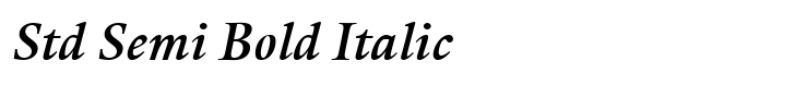 Kalix Std Semi Bold Italic