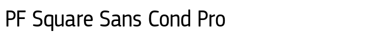 PF Square Sans Condensed Pro PF Square Sans Cond Pro
