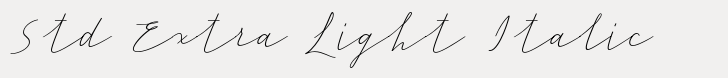 Cursive Signa Script Std Extra Light Italic
