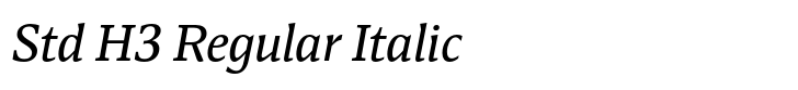 Antonia Std H3 Regular Italic
