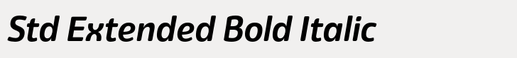 Eigerdals Std Extended Bold Italic