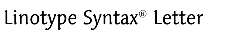 Linotype Syntax® Letter