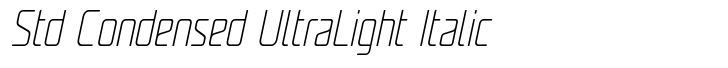 UNicod Sans Std Condensed UltraLight Italic