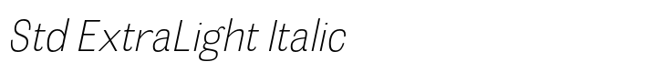 Meloche Std ExtraLight Italic