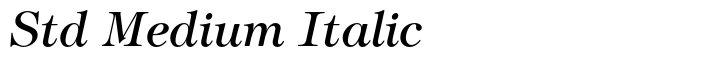 ITC Tiffany Std Medium Italic