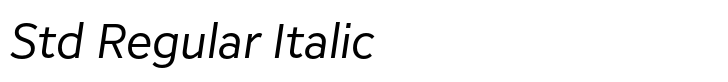 Inter Sans Std Regular Italic