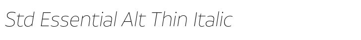 Aalto Sans Std Essential Alt Thin Italic
