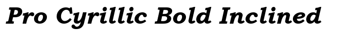 Bookman Old Style Pro Cyrillic Bold Inclined