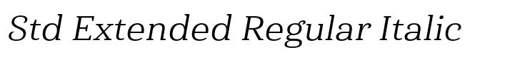 Haboro Serif Std Extended Regular Italic