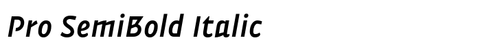 Vidange Pro Pro SemiBold Italic