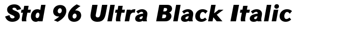 Contax Sans Std 96 Ultra Black Italic