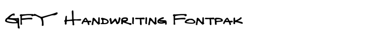 GFY Handwriting Fontpak
