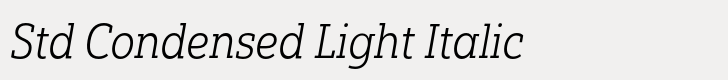 Yorkten Slab Std Condensed Light Italic