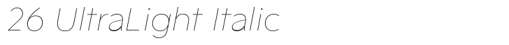Contax Pro 26 UltraLight Italic