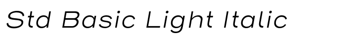 Henderson Sans Std Basic Light Italic