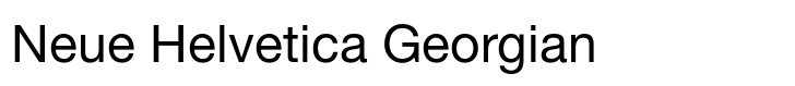Neue Helvetica Georgian